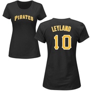 Women's Pittsburgh Pirates Jim Leyland ＃10 Roster Name & Number T-Shirt - Black