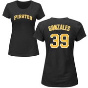 Women's Pittsburgh Pirates Nick Gonzales ＃39 Roster Name & Number T-Shirt - Black