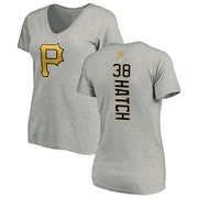 Women's Pittsburgh Pirates Thomas Hatch ＃38 Backer Slim Fit T-Shirt Ash