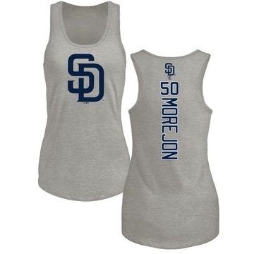 Women's San Diego Padres Adrian Morejon ＃50 Backer Tank Top Ash