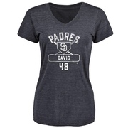 Women's San Diego Padres Austin Davis ＃48 Base Runner T-Shirt - Navy