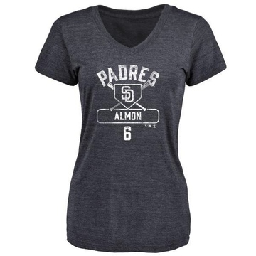 Women's San Diego Padres Bill Almon ＃6 Base Runner T-Shirt - Navy