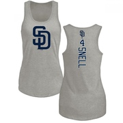 Women's San Diego Padres Blake Snell ＃4 Backer Tank Top Ash