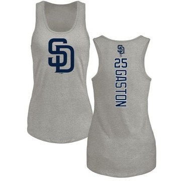 Women's San Diego Padres Cito Gaston ＃25 Backer Tank Top Ash