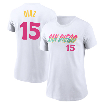 Women's San Diego Padres Elias Diaz ＃15 2022 City Connect Name & Number T-Shirt - White