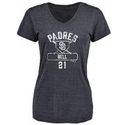 Women's San Diego Padres Heath Bell ＃21 Base Runner T-Shirt - Navy