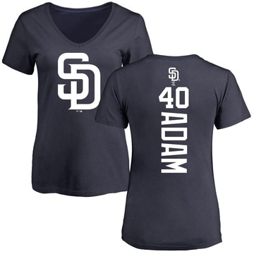 Women's San Diego Padres Jason Adam ＃40 Backer Slim Fit T-Shirt - Navy