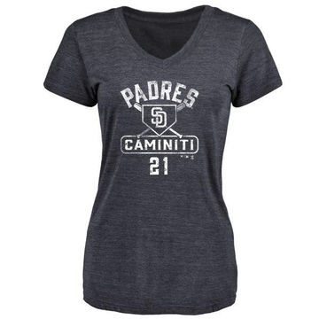 Women's San Diego Padres Ken Caminiti ＃21 Base Runner T-Shirt - Navy