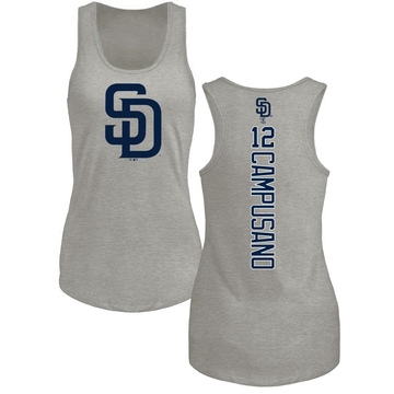 Women's San Diego Padres Luis Campusano ＃12 Backer Tank Top Ash