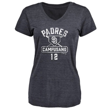 Women's San Diego Padres Luis Campusano ＃12 Base Runner T-Shirt - Navy