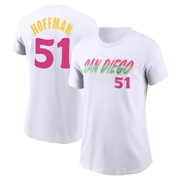 Women's San Diego Padres Trevor Hoffman ＃51 2022 City Connect Name & Number T-Shirt - White