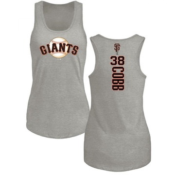 Women's San Francisco Giants Alex Cobb ＃38 Backer Tank Top Ash