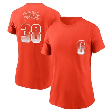 Women's San Francisco Giants Alex Cobb ＃38 City Connect Name & Number T-Shirt - Orange