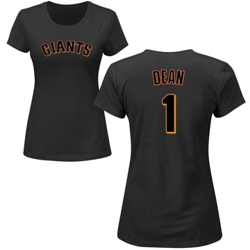 Women's San Francisco Giants Austin Dean ＃1 Roster Name & Number T-Shirt - Black