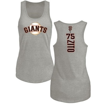 Women's San Francisco Giants Barry Zito ＃75 Backer Tank Top Ash