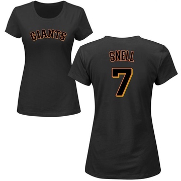 Women's San Francisco Giants Blake Snell ＃7 Roster Name & Number T-Shirt - Black