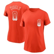 Women's San Francisco Giants Brett Wisely ＃0 City Connect Name & Number T-Shirt - Orange