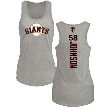 Women's San Francisco Giants Bryce Johnson ＃58 Backer Tank Top Ash