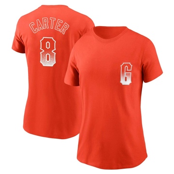 Women's San Francisco Giants Gary Carter ＃8 City Connect Name & Number T-Shirt - Orange
