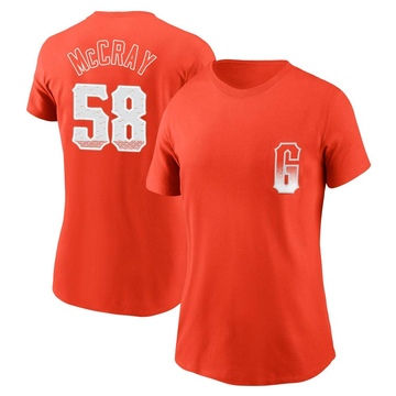 Women's San Francisco Giants Grant McCray ＃58 City Connect Name & Number T-Shirt - Orange