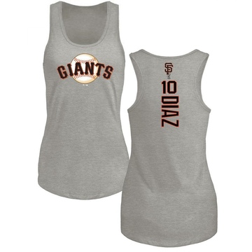 Women's San Francisco Giants Isan Diaz ＃10 Backer Tank Top Ash