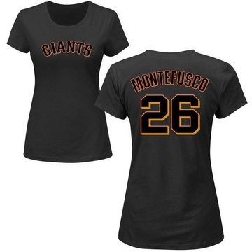 Women's San Francisco Giants John Montefusco ＃26 Roster Name & Number T-Shirt - Black