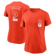 Women's San Francisco Giants Jorge Soler ＃2 City Connect Name & Number T-Shirt - Orange