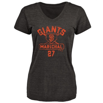 Women's San Francisco Giants Juan Marichal ＃27 Base Runner T-Shirt - Black