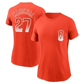 Women's San Francisco Giants Juan Marichal ＃27 City Connect Name & Number T-Shirt - Orange