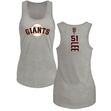 Women's San Francisco Giants Jung Hoo Lee ＃51 Backer Tank Top Ash