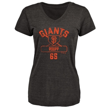 Women's San Francisco Giants Landen Roupp ＃65 Base Runner T-Shirt - Black