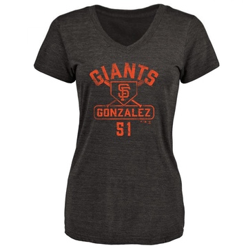 Women's San Francisco Giants Luis Gonzalez ＃51 Base Runner T-Shirt - Black
