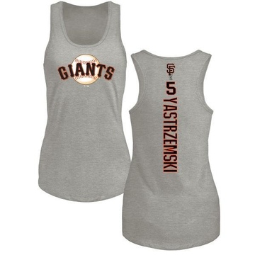 Women's San Francisco Giants Mike Yastrzemski ＃5 Backer Tank Top Ash