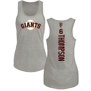 Women's San Francisco Giants Robby Thompson ＃6 Backer Tank Top Ash