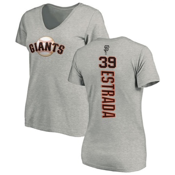 Women's San Francisco Giants Thairo Estrada ＃39 Backer Slim Fit T-Shirt Ash