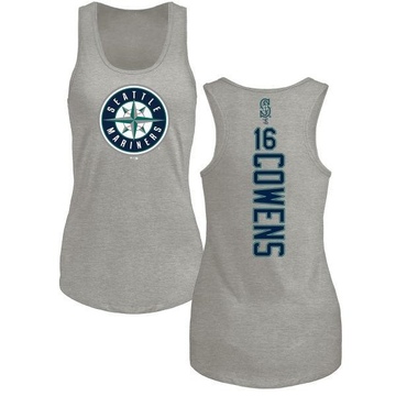 Women's Seattle Mariners Al Cowens ＃16 Backer Tank Top Ash