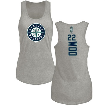 Women's Seattle Mariners Bryan Woo ＃22 Backer Tank Top Ash