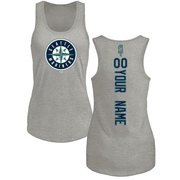 Women's Seattle Mariners Custom ＃00 Backer Tank Top Ash