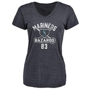 Women's Seattle Mariners Eduard Bazardo ＃83 Base Runner T-Shirt - Navy