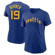 Women's Seattle Mariners Jay Buhner ＃19 2023 City Connect Name & Number T-Shirt - Royal