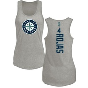 Women's Seattle Mariners Josh Rojas ＃4 Backer Tank Top Ash