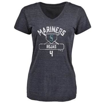 Women's Seattle Mariners Josh Rojas ＃4 Base Runner T-Shirt - Navy