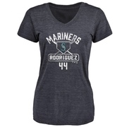 Women's Seattle Mariners Julio Rodriguez ＃44 Base Runner T-Shirt - Navy