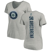 Women's Seattle Mariners Randy Arozarena ＃56 Backer Slim Fit T-Shirt Ash