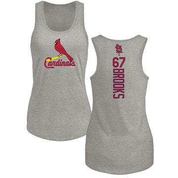 Women's St. Louis Cardinals Aaron Brooks ＃67 Backer Tank Top Ash