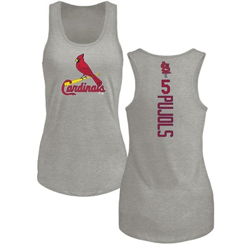 Women's St. Louis Cardinals Albert Pujols ＃5 Backer Tank Top Ash