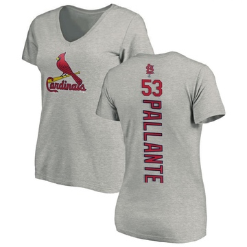 Women's St. Louis Cardinals Andre Pallante ＃53 Backer Slim Fit T-Shirt Ash