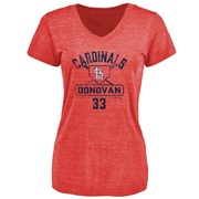 Women's St. Louis Cardinals Brendan Donovan ＃33 Base Runner T-Shirt - Red