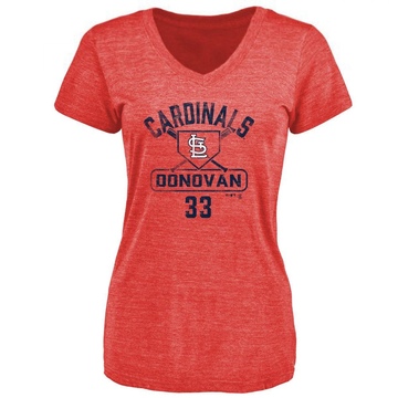 Women's St. Louis Cardinals Brendan Donovan ＃33 Base Runner T-Shirt - Red