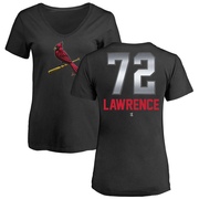 Women's St. Louis Cardinals Casey Lawrence ＃72 Midnight Mascot V-Neck T-Shirt - Black